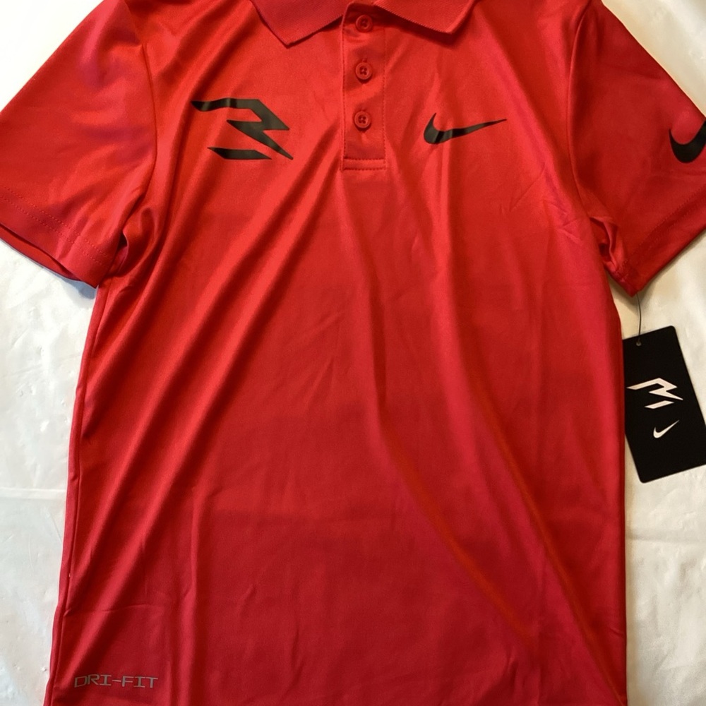 Nike boys Red Dri-FIT Polo Shirt